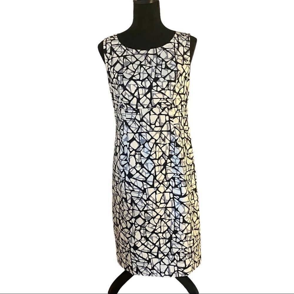 Chadwick’s Sleeveless  Fully Lined MIDI Dress in a great neutral pattern.